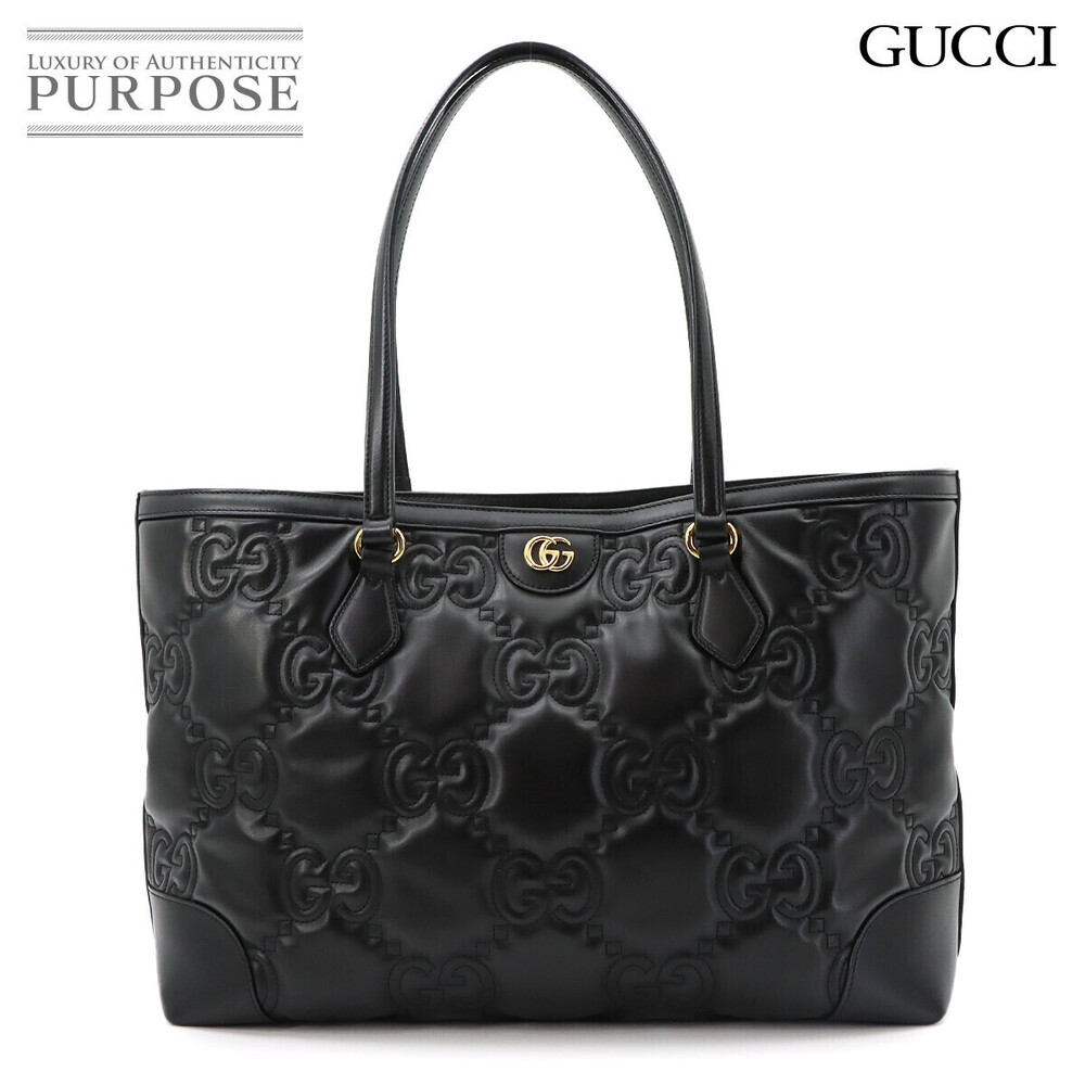 Gucci GG Matelasse Tote Bag Leather Black